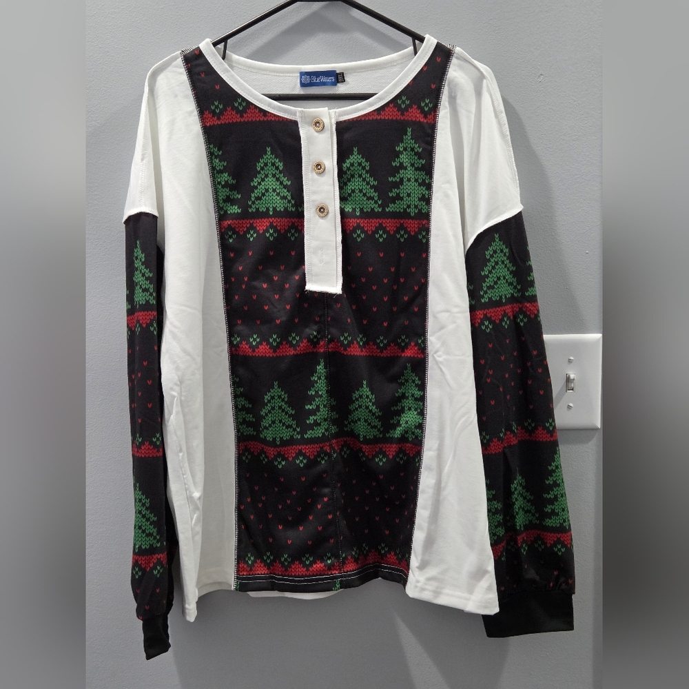 New Blue Waters Christmas Shirt. 2x